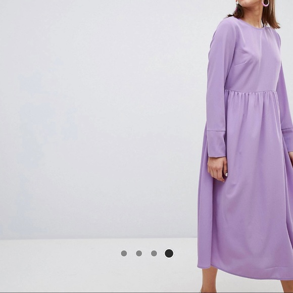 Asos Purple Midi Dress - Picture 2 of 3
